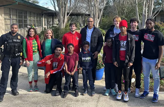 BRCC Men's Basketball Team Shares Holiday Cheer with Local Schools