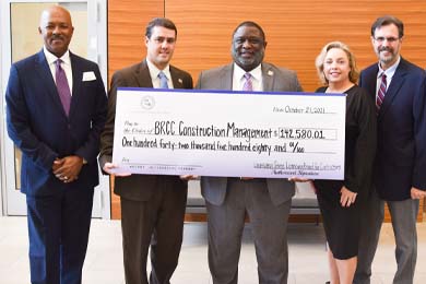 Baton Rouge Community College receives $142,000 donation to benefit its Construction Management Program
