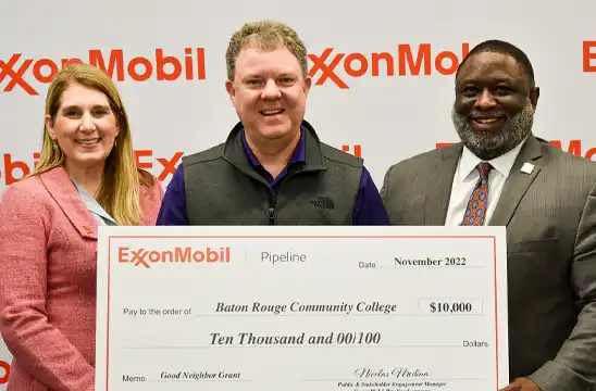 ExxonMobil donates $13,000 to BRCC Foundation for Workforce Development Initiatives, Scholarship